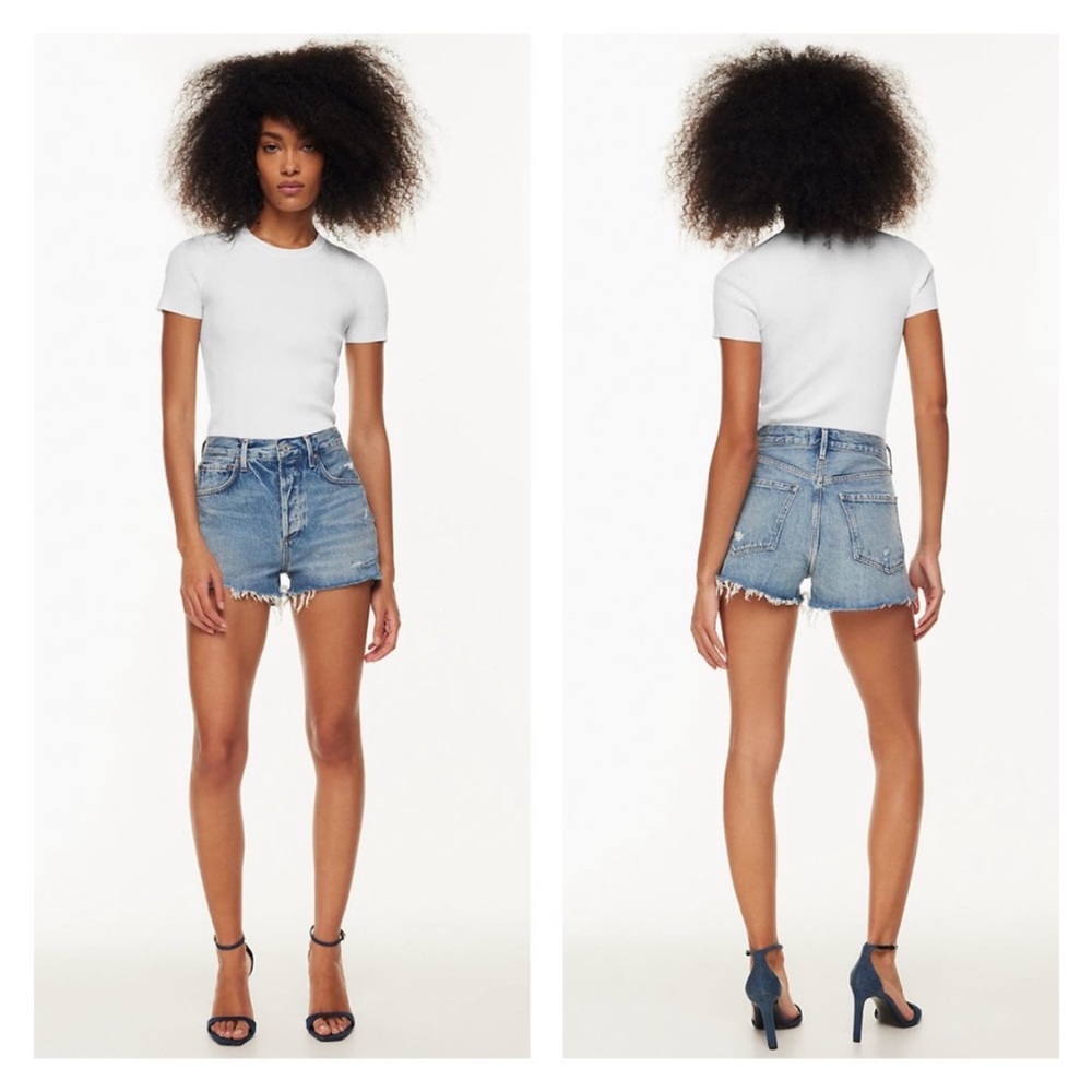Agolde Jaden Rigid Denim Shorts Sz 27